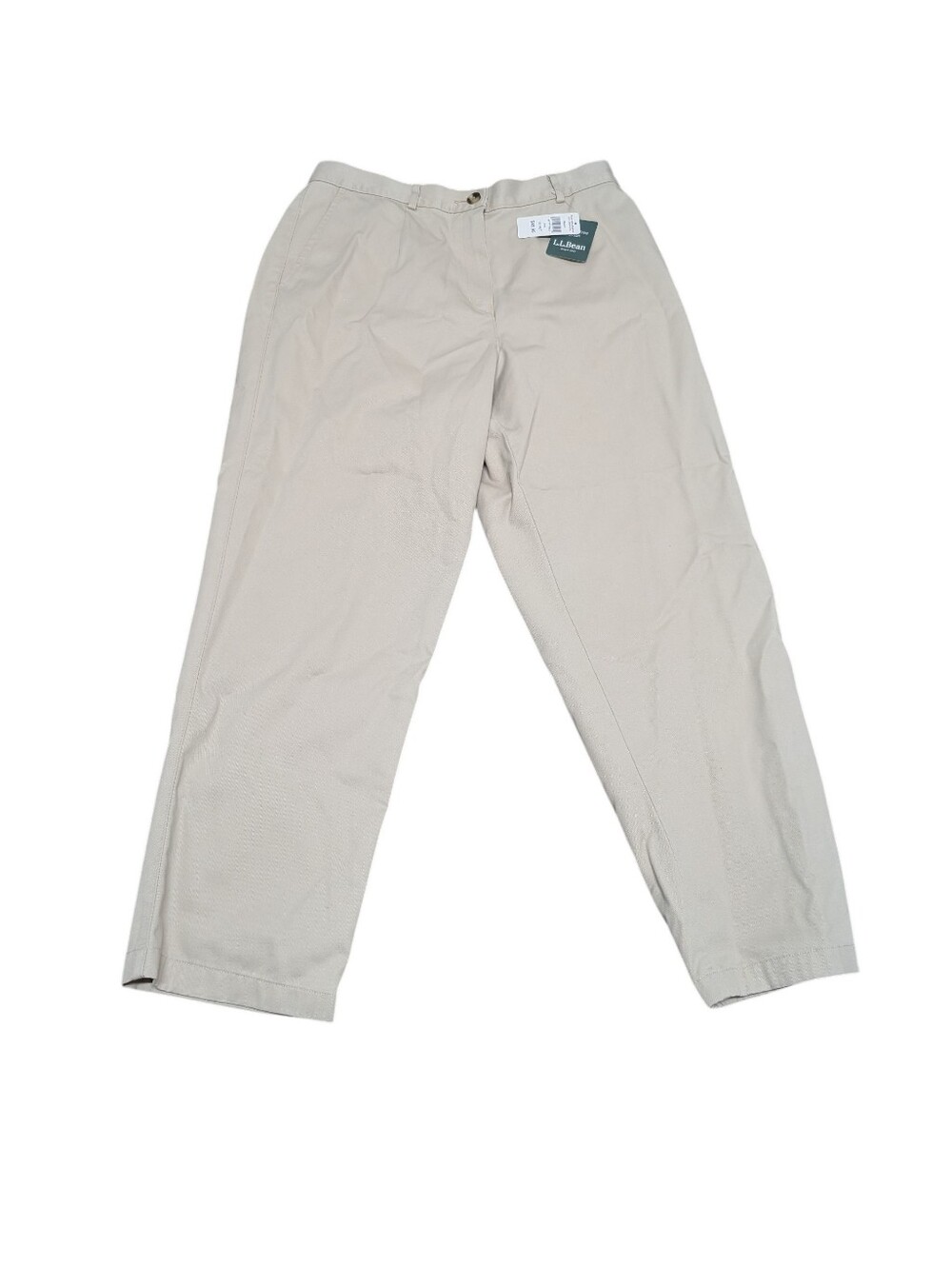 L.L. Bean Women's Beige Cream Twill Classic Cotton Pants (14 Petite) New